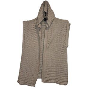 White House Black Market | Hooded Wool Cardigan Beige | Size Small